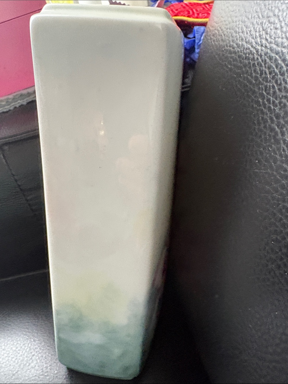 Vintage Hand-Painted Pink Floral Porcelain pillow Vase By Painter Koehler - Picture 5 of 8